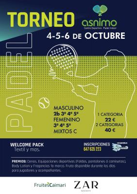 poster torneo TORNEO ASNIMO OCTUBRE 2024