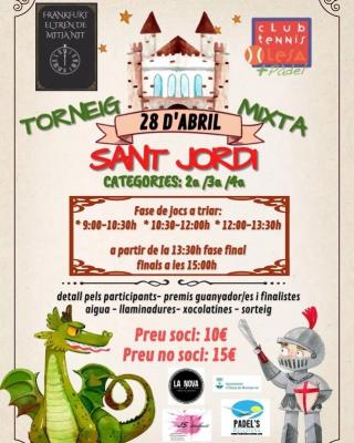 poster torneo TORNEIG MIXTE DE SANT JORDI