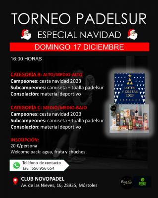 poster del torneo TORNEO PADELSUREVENTS 🎅🏻ESPECIAL NAVIDAD🎅🏻