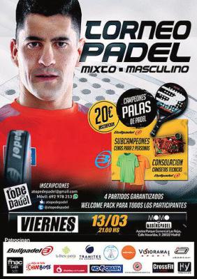 poster del torneo TORNEO DE PADEL MIXTO - MASCULINO