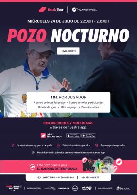 poster del torneo POZO NOCTURNO PLANET PADEL INDOOR