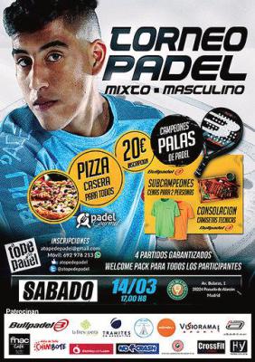 poster del torneo TORNEO DE PADEL MIXTO - MASCULINO