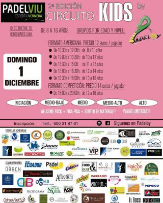 poster del torneo 3ª PRUEBA CIRCUITO KIDS BY PADELOY