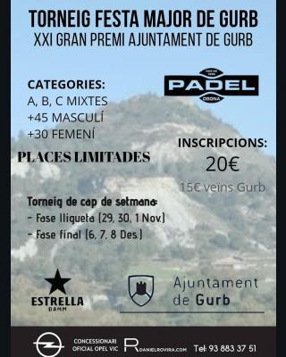 poster torneo TORNEIG DE FESTA MAJOR DE GURB