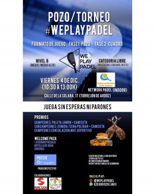 poster del torneo POZO/TORNEO #WEPLAYPADEL