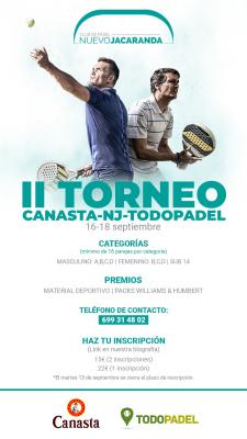 poster del torneo II TORNEO CANASTA-NJ-TODOPADEL