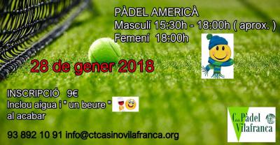 poster torneo PÀDEL AMERICÀ