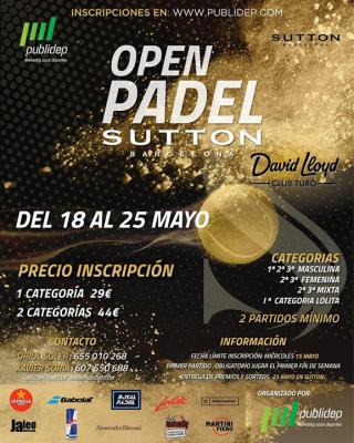 poster del torneo OPEN PADEL SUTTON