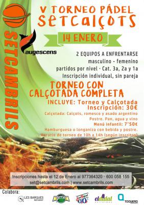 poster del torneo V TORNEO SET CALÇOTS