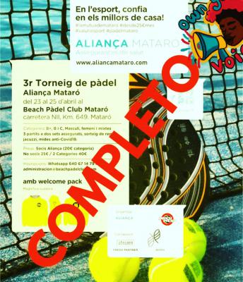 poster del torneo 3R TORNEIG ALIANÇA MATARÓ