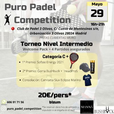 poster torneo PURO PADEL COMPETITION