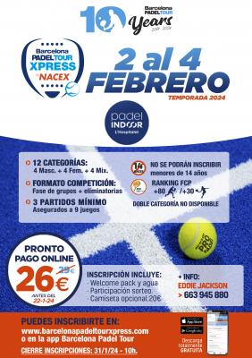 poster del torneo 1º TORNEO BARCELONA PADEL TOUR XPRESS BY NACEX 2024