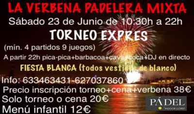 poster del torneo VERBENA PADELERA MIXTA