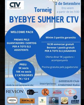 poster torneo TORNEIG BYE BYE SUMMER