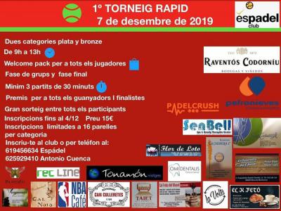 poster del torneo 1º TORNEIG RAPID