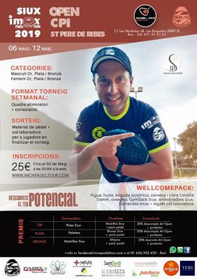 poster del torneo OPEN CPI SIUX IMOX PADEL TOUR 2019