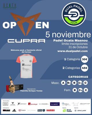 poster del torneo TORNEIG OPEN CUPRA BY DUAL PADEL