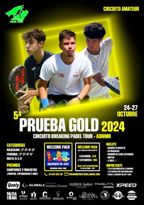 poster del torneo V PRUEBA GOLD - CIRCUITO BREAKING PADEL TOUR 2024