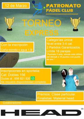 poster torneo TORNEO PADEL PATRONATO