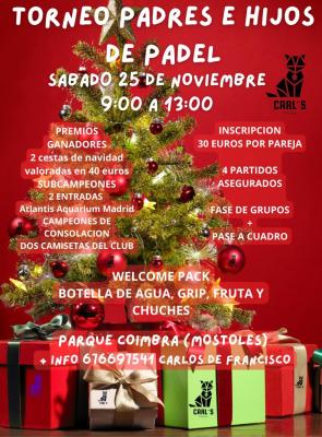 poster del torneo TORNEO PADRES E HIJOS ESPECIAL NAVIDAD