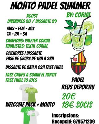 poster del torneo MOJITO SUMMER BY CORIAL