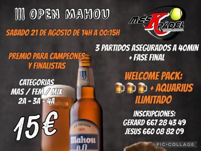 poster del torneo III OPEN MAHOU