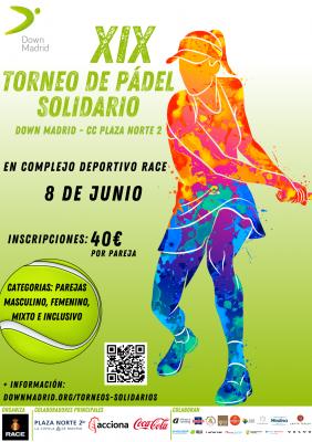 poster torneo TORNEO DE PADEL SOLIDARIO DOWN MADRID