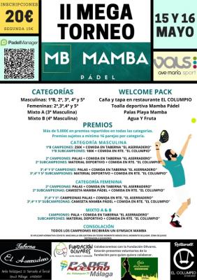 poster del torneo II MEGA TORNEO MAMBA PADEL