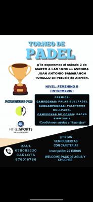 poster del torneo TORNEO FEMENINO BET4PADEL (NIVEL MEDIO)