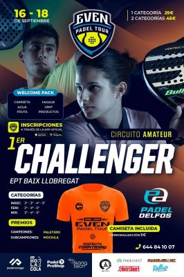 poster del torneo 1ER CHALLENGER EVEN PADEL TOUR 2022-2023