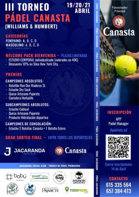 poster del torneo III TORNEO CANASTA-WILLIAMS&HUMBERT