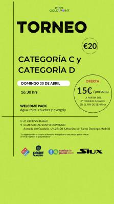 poster del torneo TORNEO PADELGOLDPOINT