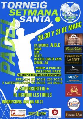 poster torneo TORNEIG SETMANA SANTA