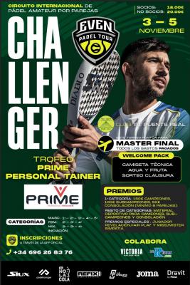 poster torneo 1ER CHALLENGER EVEN PADEL BADAJOZ - PRIME PERSONAL TRAINER