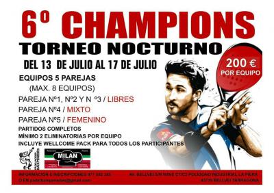 poster del torneo 6º CHAMPIONS TORNEO NOCTURNO