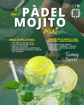 poster del torneo TORNEIG PÀDEL MOJITO MIXT