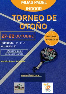 poster torneo TORNEO DE OTOÑO MIJAS PADEL