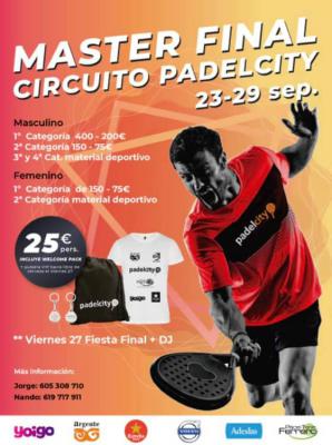 poster del torneo MASTER FINAL CIRCUITO PADELCITY