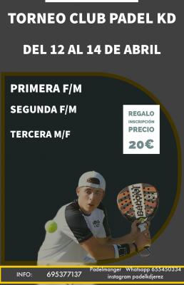 poster torneo TORNEO PADEL KD