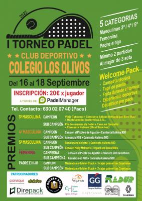 poster del torneo I TORNEO DE PADEL ESC. DEPORT LOS OLIVOS