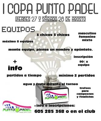 poster torneo I COPA PUNTO PADEL