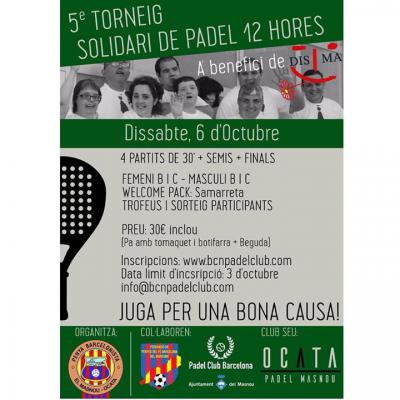 poster del torneo 5ê TORNEIG SOLIDARI 12 HORES