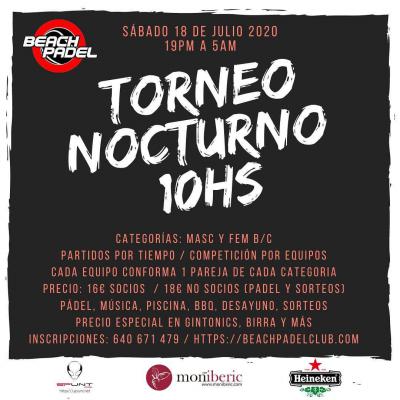 poster del torneo TORNEO NOCTURNO 10HS