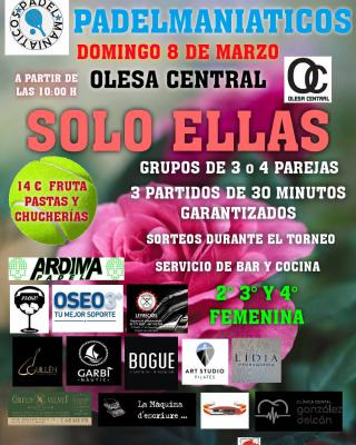 poster del torneo TORNEO SOLO ELLAS