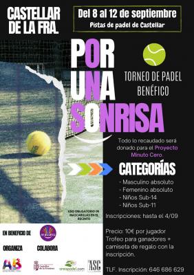 poster del torneo TORNEO BENÉFICO POR UNA SONRISA