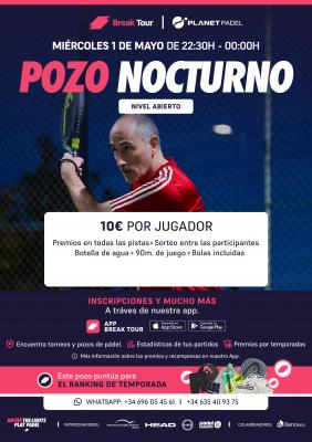 poster del torneo POZO NOCTURNO PLANET PADEL INDOOR