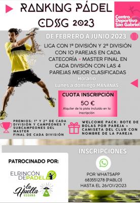 poster del torneo LIGA/RANKING DE PRIMEAVERA CDSG