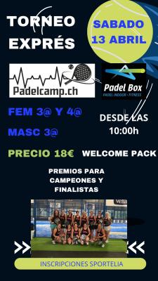 poster del torneo TORNEO EXPRES PADELCAMP