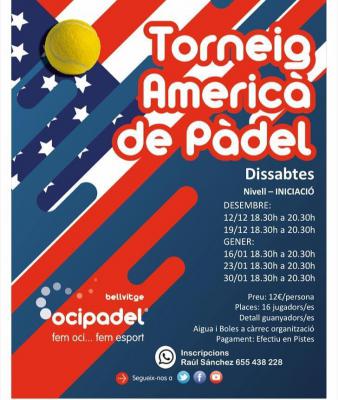 poster torneo TORNEIG AMERICA DE PADEL