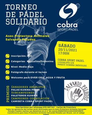 poster del torneo TORNEO DE PADEL SOLIDARIO